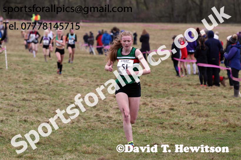 Junior womens 2018 Northern Cross Country Champs., Harewood House, Leeds. Photo: David T. Hewitson/Sports for All Pics